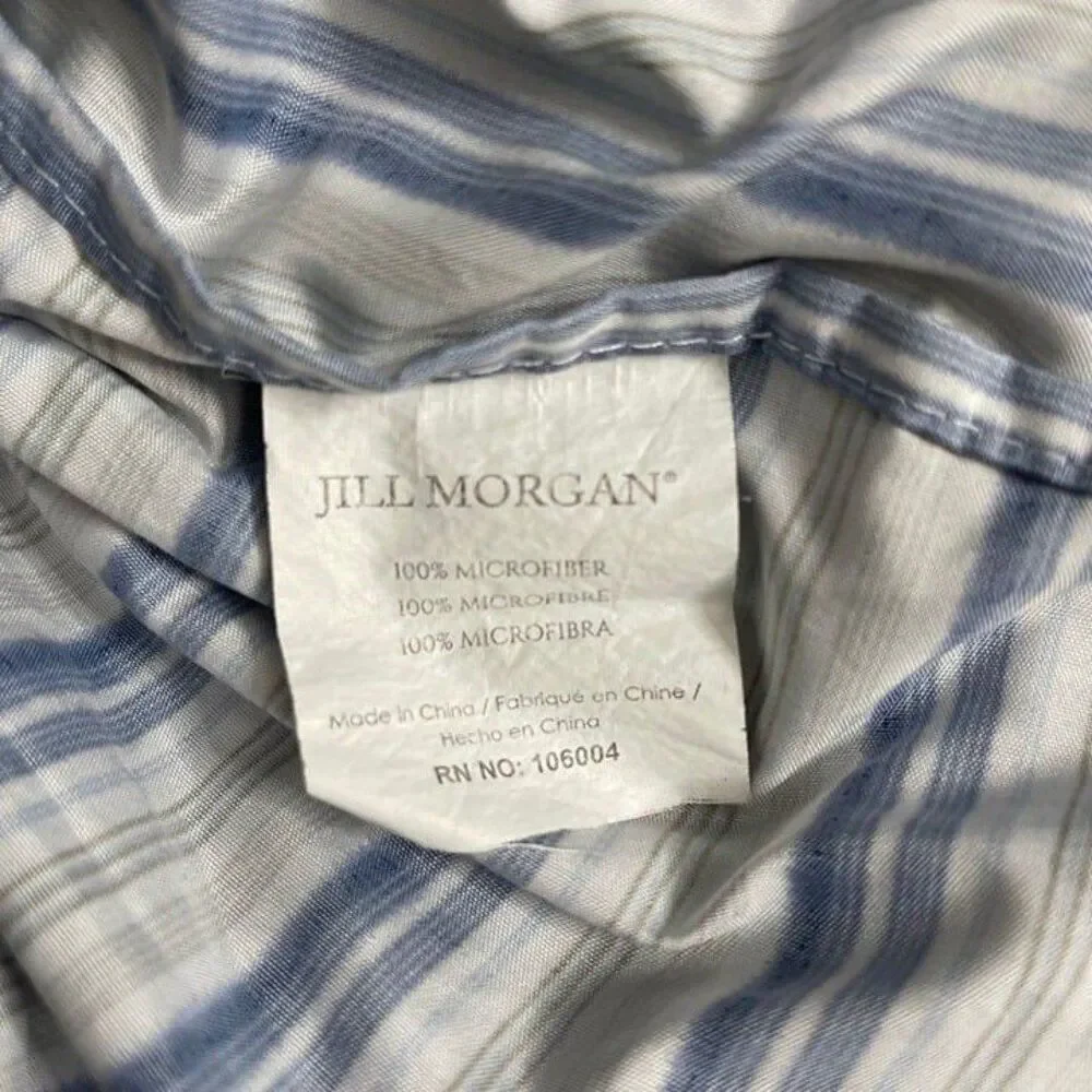 Jill Morgan 100% Microfiber Striped Fitted Sheet for Mattress - Queen